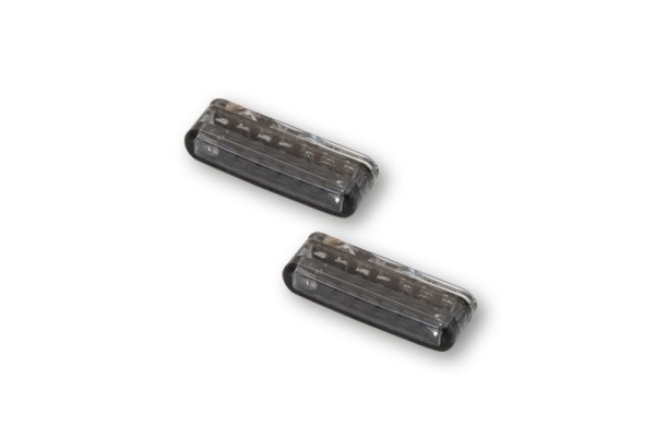 HIGHSIDER Smart Shorty LED 3in1 Blinker-Rücklicht-Kombination Modul Linse Rauchgrau (Paar), Hinten