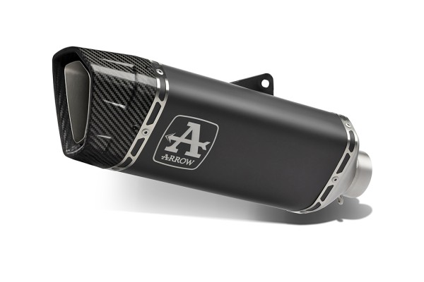ARROW Racing-Auspuff PISTA DARK mit Titan Zwischenrohr für Aprilia RSV4 1100 Factory 2019-2020