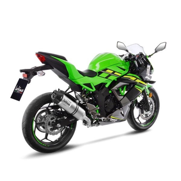 LeoVince Auspuffanlage LV One Evo für Kawasaki Ninja 125 /Z 125, silber, slip on, Euro4, E-Gutachten