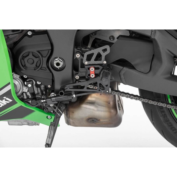 LSL 2Slide Rastenanlage für Kawasaki ZX-10R, 2016- , schwarz-rot