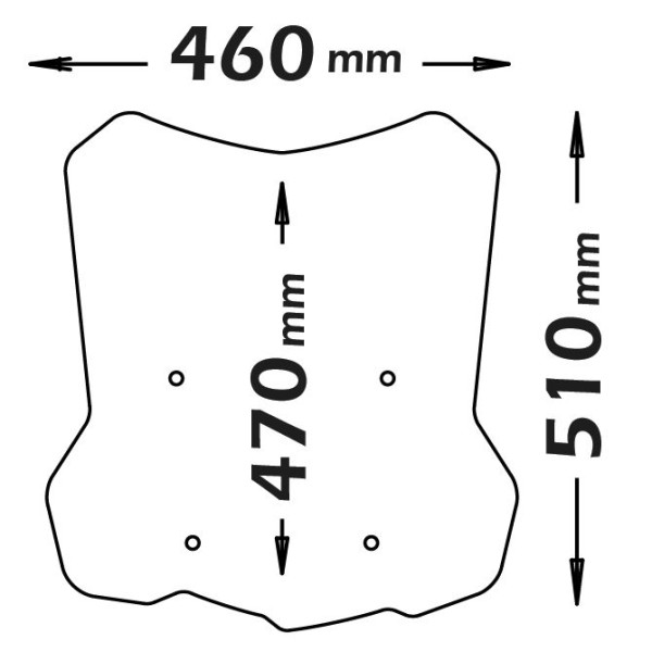 Hohe Windschutzscheibe auf Originalhalterungen für BMW F 850 GS (18-23), leicht getönt