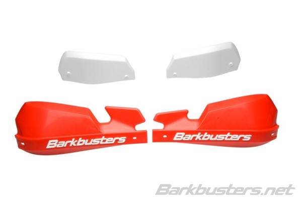 Barkbusters VPS MX Handschutz Kunststoff Set Nur Rot/Weißer Deflektor