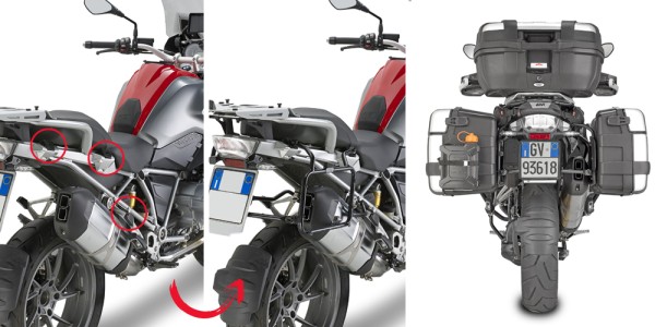 Seitenkoffer-Träger abnehmbar für BMW R 1200 GS Adventure (Bj. 14-18) / R 1200 GS (Bj. 13-18) / R 12