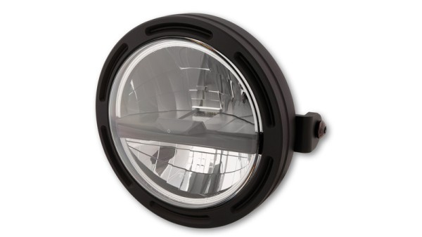HIGHSIDER pro 5 3/4 Zoll Scheinwerfer Frame-R2 Typ 5 LED Schwarz Seitliche Befestigung