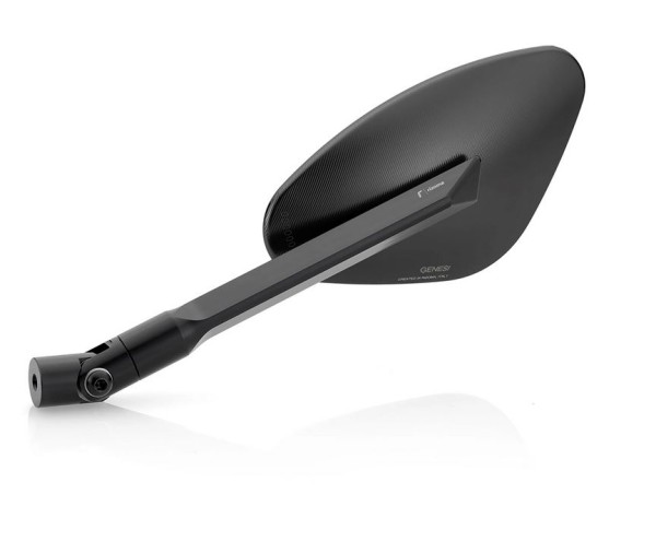 Spiegel RIZOMA Genesi links für Vespa, schwarz eloxiert