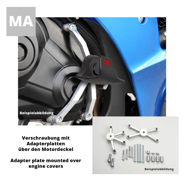 LSL SlideWing Befestigungskit für Triumph Thruxton/R, 2016-, schwarz