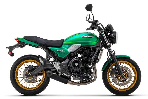 ARROW Auspuff Komplettanlage DARK REBEL mit Carbon-Endkappe für Kawasaki Z650 RS Modelljahr 2021-