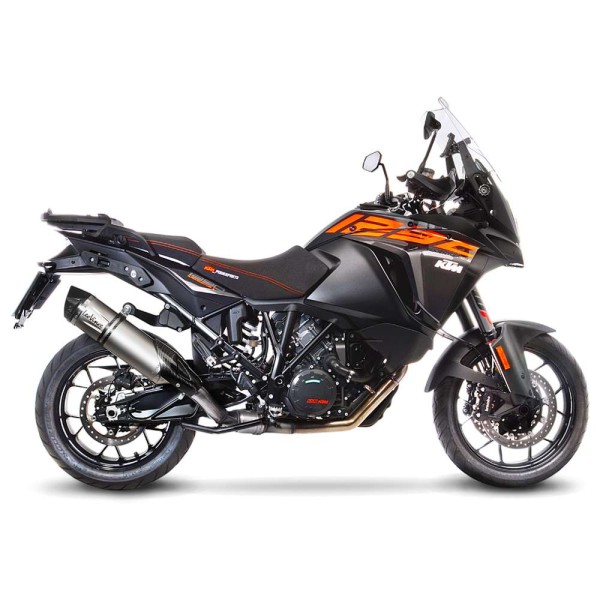 LeoVince Auspuffanlage LV One Evo für KTM 1290 Adventure /Duke, Titan silber, slip on, E-Gutachten