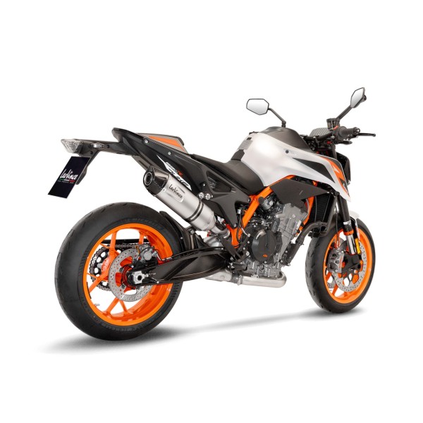 LeoVince Auspuffanlage LV One Evo für KTM Duke 790 /890, silber, slip on, Euro4, E-Gutachten