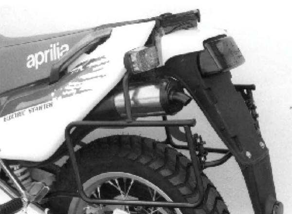 Seitenkofferträger festverschraubt schwarz für Aprilia Tuareg 600 Wind (88-93) Hepco & Becker