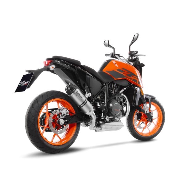 LeoVince Auspuffanlage LV One Evo für KTM 690 Duke /R, silber, slip on, E-Gutachten