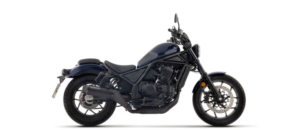 ARROW Auspuff REBEL DARK Slip-On mit schwarzer Alu-Endkappe für Honda CMX 1100 Rebel (25-)