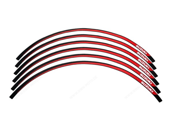 Felgenranddekor rot/schwarz für Suzuki GSX-8R / GSX-8T (25-) / GSX-S 1000 GX (24-) Original