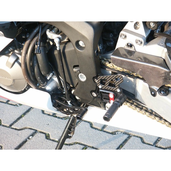 LSL 2Slide Rastenanlage für Honda CBR600RR, 2003-2006, schwarz-rot