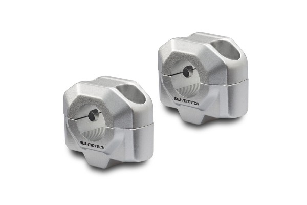 SW-Motech Lenkererhöhung, silber für Ø 22 mm Lenker, H=20 mm für Yamaha FZ 8 /Fazer