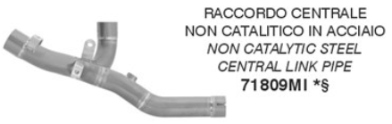 ARROW Racing-Kat-Ersatzrohr Edelstahl für Ducati Multisrada V2, V2S, 2025-