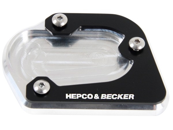 Seitenständerplatte silber schwarz für BMW R 1250 GS (19-23) Hepco & Becker