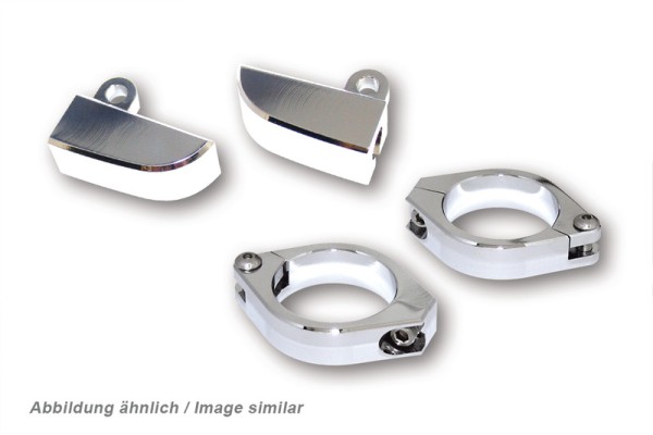 HIGHSIDER pro Blinkerhalter Chrom Set M8 Für 35-37 mm