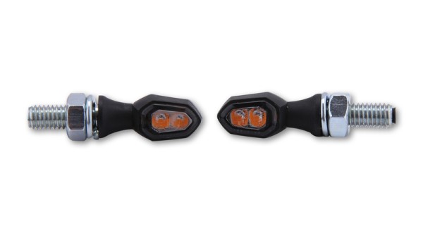 HIGHSIDER Smart Crumb LED Blinker Gehäuse Schwarz / Linse Rauchgrau (Paar), Vorn & Hinten