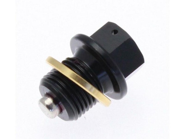 Tecnium Magnetische Ablassschraube - Aluminium schwarz M12x1,5x13