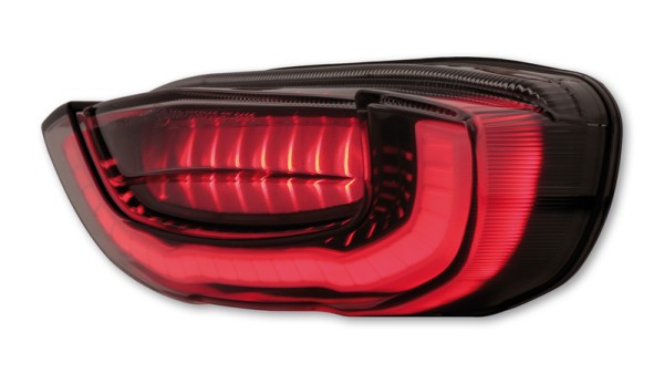 HIGHSIDER smart LED Rücklicht Schwarz Honda Style, E-Geprüft (1Stck)