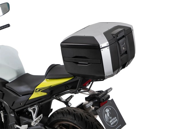 Smartrack Set inkl. Xcore Topcase 40 silber/schwarz für Honda CB 500 Hornet (24-) Hepco & Becker
