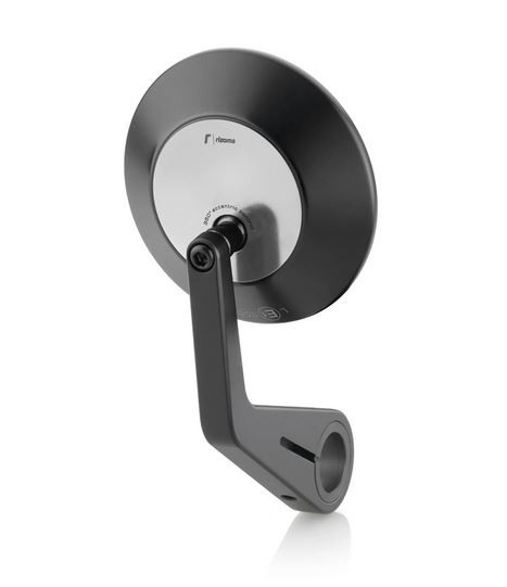 Lenkerendenspiegel RIZOMA ECCENTRICO links oder rechts für Vespa, schwarz/silber eloxiert