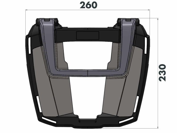 Easyrack Topcaseträger schwarz für Honda NC 750 Integra /DCT (14-15) Hepco & Becker