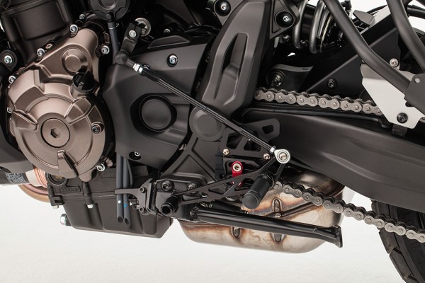 LSL 2Slide Rastenanlage für Yamaha MT07, XSR700, -2016, schwarz-rot