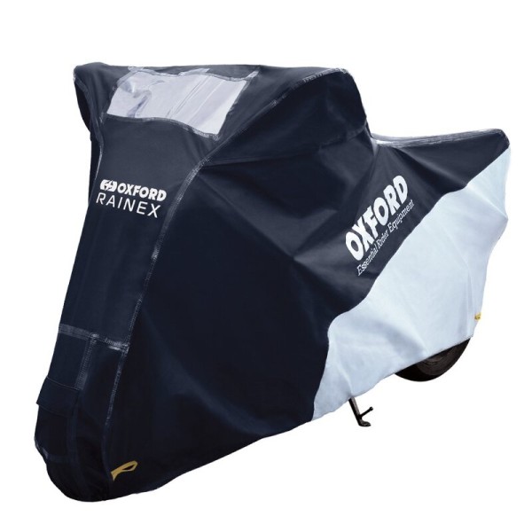 Oxford Outdoor Abdeckplane Rainex Schwarz/Silber - Motorrad / Scooter - S