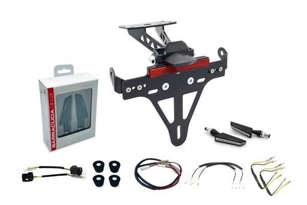 alpha Technik Kennzeichenhalter-Blinker-Kit SQ-LED (vorne + hinten) für Yamaha MT-07 RM33 / RM34 ab