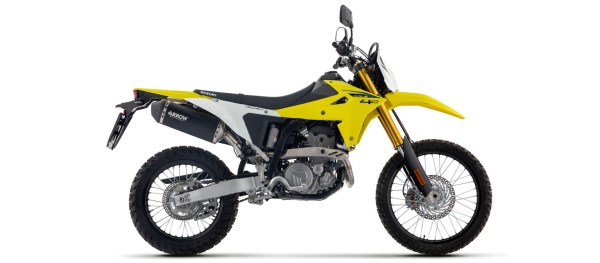 ARROW Auspuff EXPLORER Aluminium schwarz mit Carbon-Endkappe für Suzuki DR-Z4S (25-)