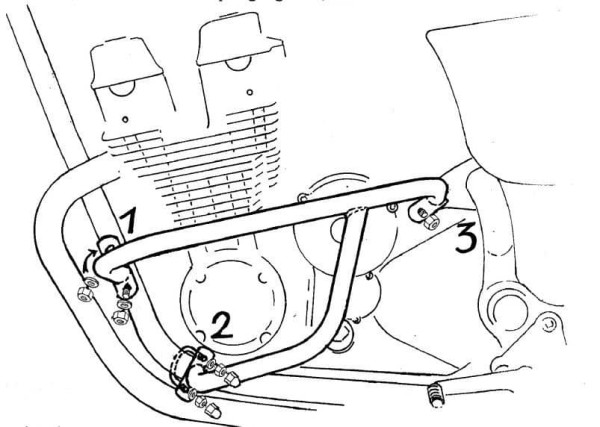 Motorschutzbügel chrom für Honda CB 750 F Seven Fifty (92-03) Hepco & Becker