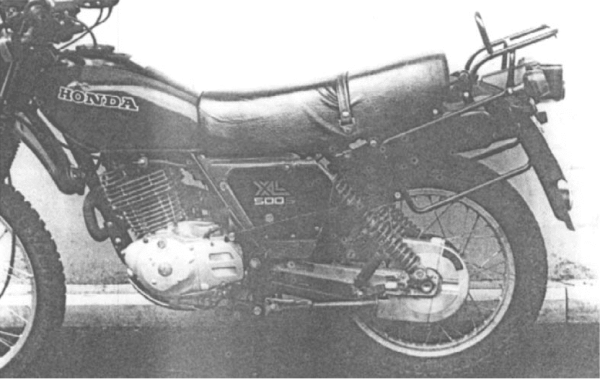 Rohrgepäckbrücke Topcase-Träger und Seitenkofferträger schwarz für Honda XL 500 S (79-82)