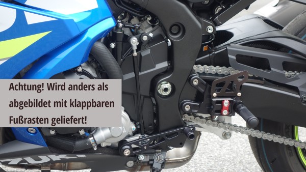 LSL 2Slide-Rastenanlage für Suzuki GSXR1000, 2017-, schwarz-rot