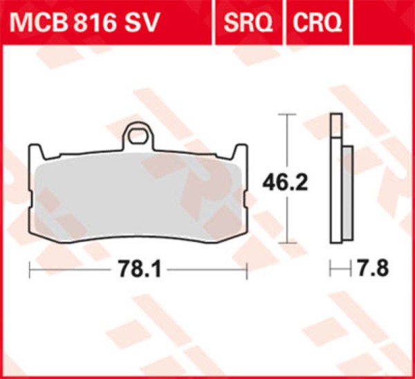 TRW Lucas Bremsbelag MCB838