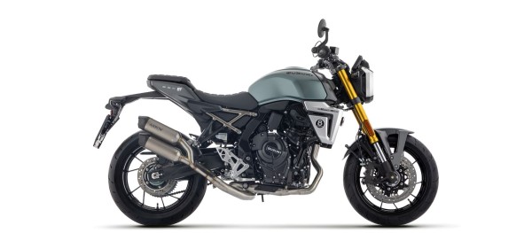 ARROW Auspuff ROUND-SIL Titan mit Carbon-Endkappe für Suzuki GSX-8T, GSX-8TT (25-)