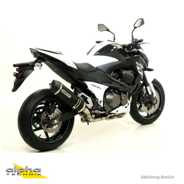 ARROW Auspuff RACE TECH für Kawasaki Z750/Z750R/Z800 2007-16 aus Aluminium, schwarz