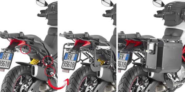 Seitenkofferträger abnehmbar MONOKEY® CAM-SIDE für Ducati Multistrada Givi
