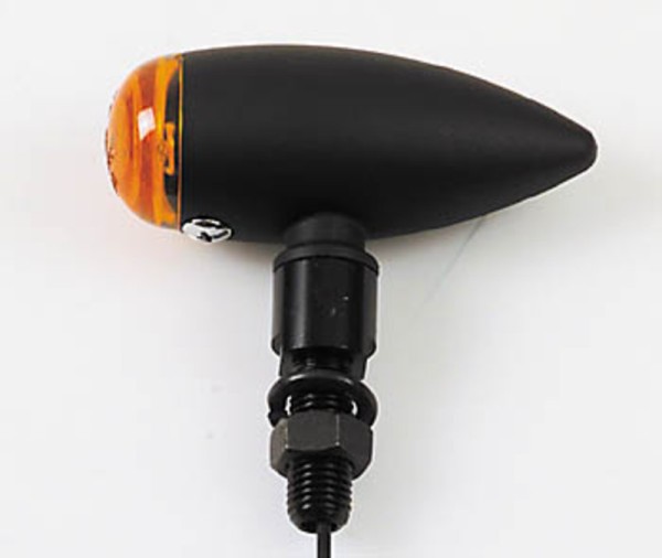 HIGHSIDER Smart Micro-Bullet Glühlampen Blinker Gehäuse Schwarz / Linse Orange (Paar), Vorn & Hinten