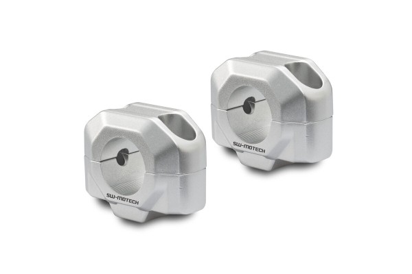 SW-Motech Lenkererhöhung silbern H=20 mm für Kawasaki KLE 500 /SE (26-)
