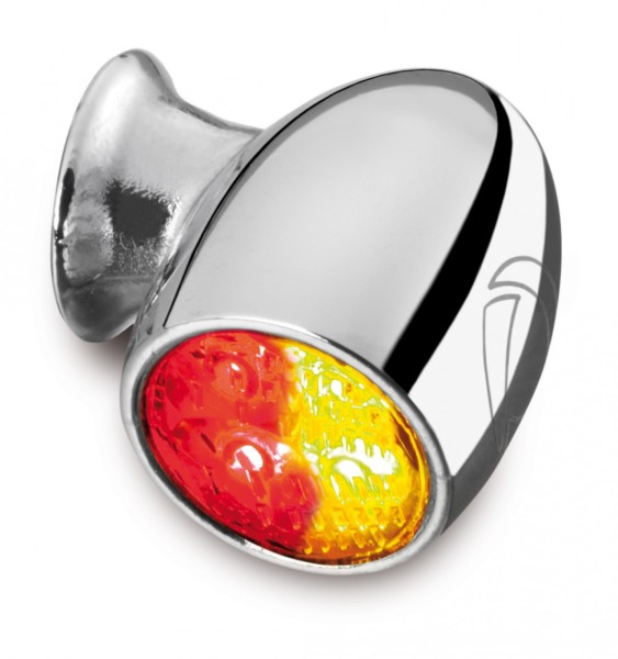 Kellermann Blinker, Rück- und Bremslicht, Atto DF, Stahl, LED, HL/HR 12 V, chrom glänzend