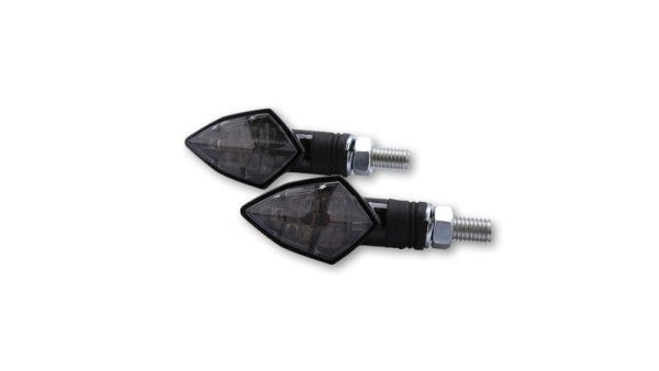 HIGHSIDER Smart Rock LED Blinker Gehäuse Carbon / Linse Rauchgrau (Paar), Vorn & Hinten