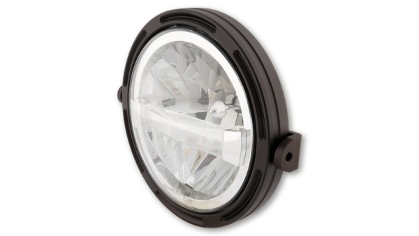 HIGHSIDER pro 7 Zoll Scheinwerfer Frame-R1 Typ 4 LED Schwarz Seitliche Befestigung