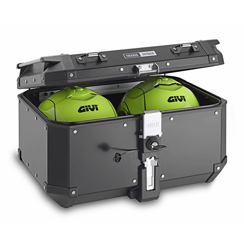 Trekker Outback 58 Liter MONOKEY Topcase-Koffer Aluminium schwarz Givi