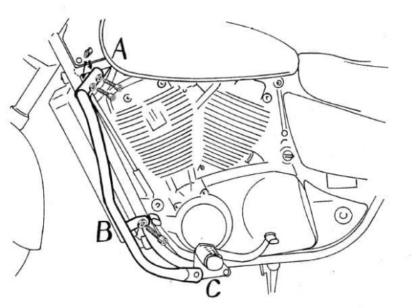 Motorschutzbügel chrom für Honda VT 1100 C2 Shadow (95-00) Hepco & Becker