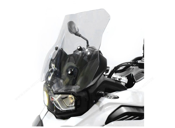 Niedrige Windschutzscheibe auf Originalhalterungen für BMW F 750 GS (18-22), klar