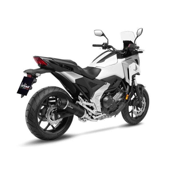 LeoVince Auspuffanlage LV One Evo für Honda NC 750 XA, Edelstahl schwarz, slip on, E-Gutachten