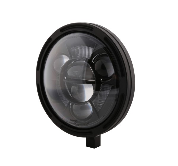 HIGHSIDER pro 7 Zoll Scheinwerfer Frame-R1 Typ 11 LED Schwarz Untere Befestigung