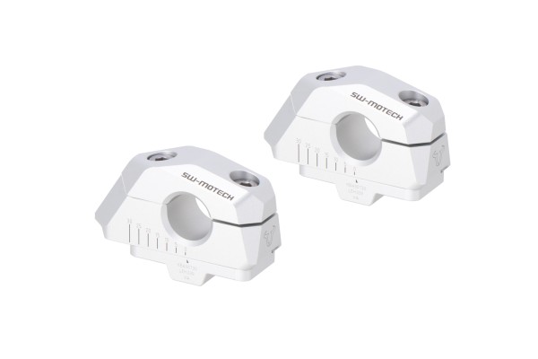 SW-Motech Lenkerverlegung variabel, silber für Ø 22 mm Lenker, H=25 mm für Moto Guzzi V7 III (19-20)